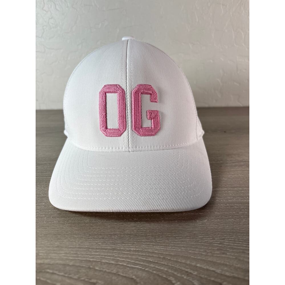 G/FORE‎ OG Old Greenwood Golf Course Hat White/ Pink Snapback- NWOT
